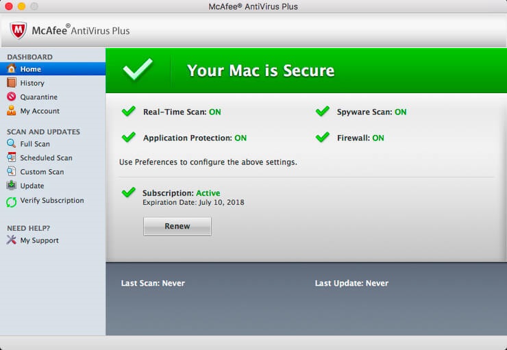 McAfee VirusScan for Macintosh